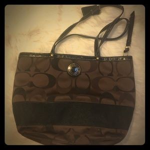 Brown coach purse